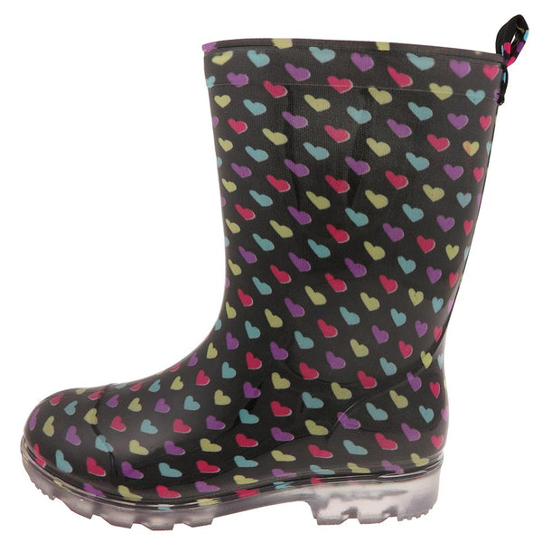 Capelli New York Girls Hearts Jelly Rain Boot