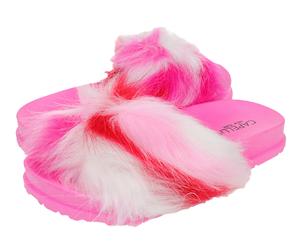 Capelli New York Girls Multi Color Faux Fur Slide