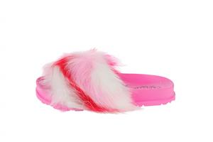Capelli New York Girls Multi Color Faux Fur Slide