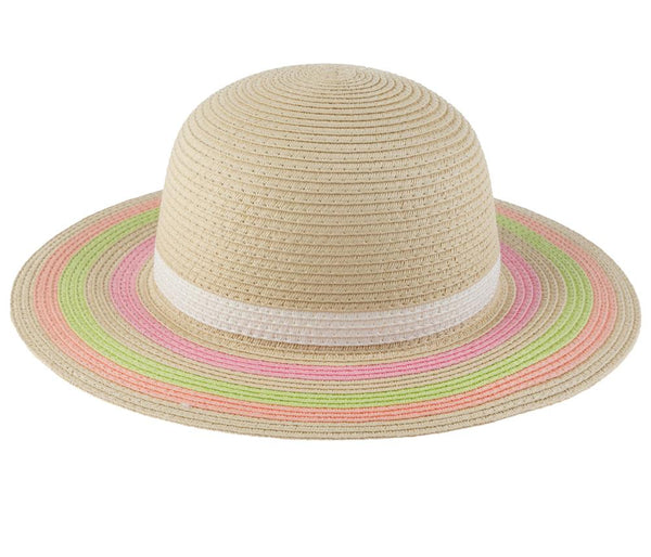 capelli new york Girls Summer Stripe Floppy Hat