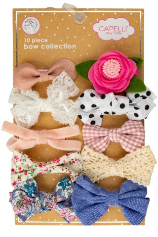 capelli new york Infant Girls 10 Pack Bow Set