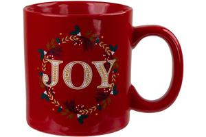 capelli new york Joy Wreath Print Wide Can Mug