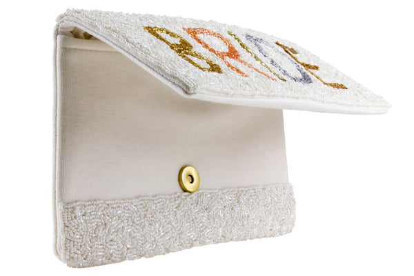 Capelli New York Ladies Beaded Bride Clutch