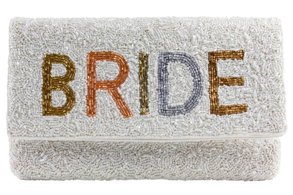 capelli new york Ladies Beaded Bride Clutch