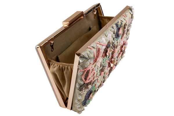 Capelli New York Ladies Beaded Clutch