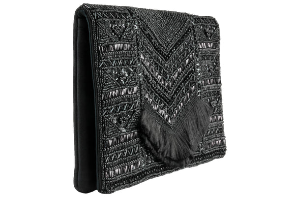 Capelli New York Ladies Beaded Clutch