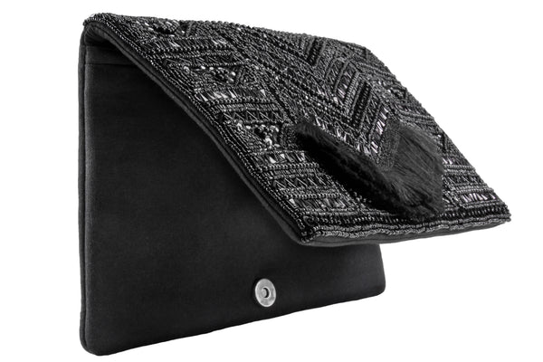 Capelli New York Ladies Beaded Clutch