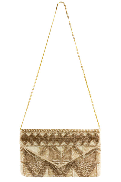 Capelli New York Ladies Beaded Clutch