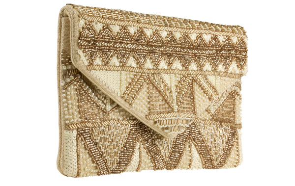 Capelli New York Ladies Beaded Clutch