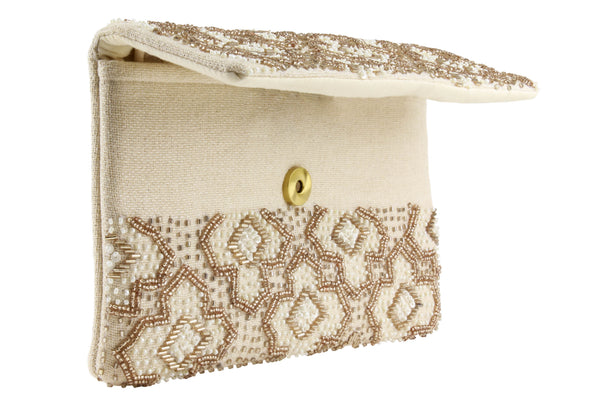 Capelli New York Ladies Beaded Clutch