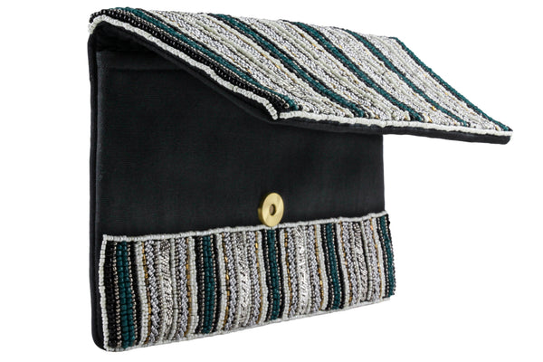 Capelli New York Ladies Beaded Clutch