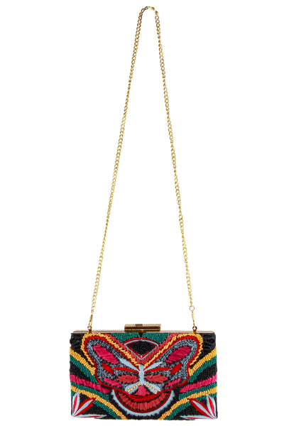 Capelli New York Ladies Beaded Clutch