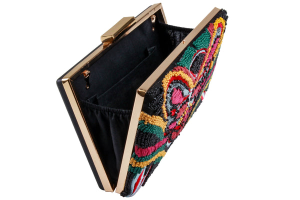 Capelli New York Ladies Beaded Clutch