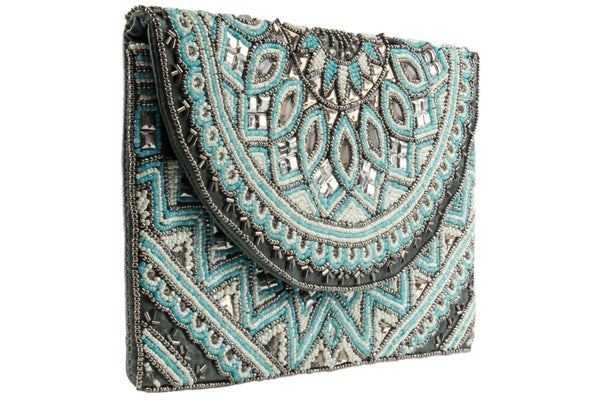 Capelli New York Ladies Beaded Clutch