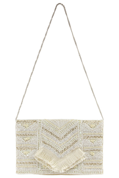 Capelli New York Ladies Beaded Clutch