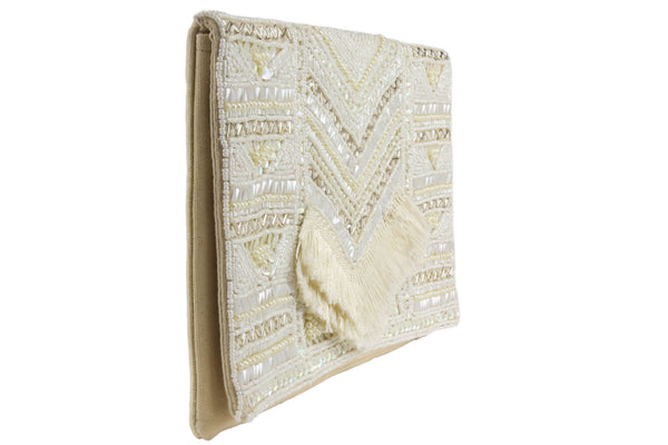 Capelli New York Ladies Beaded Clutch