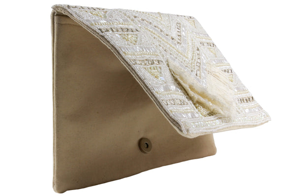 Capelli New York Ladies Beaded Clutch