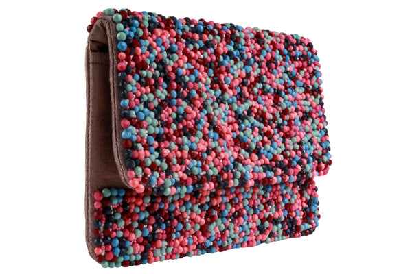 Capelli New York Ladies Beaded Clutch