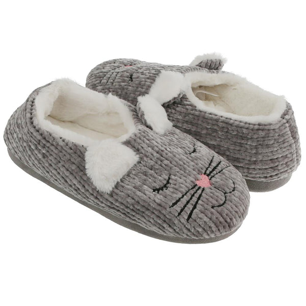 Capelli New York Ladies Cat Chenille Clog Slipper