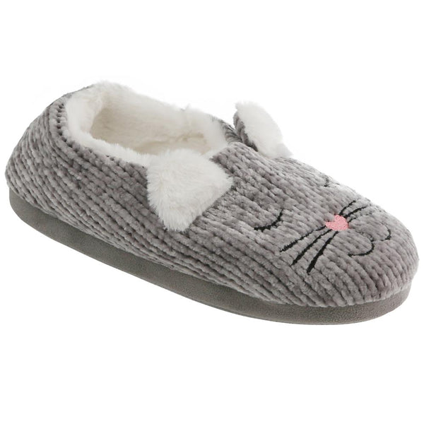 capelli new york Ladies Cat Chenille Clog Slipper
