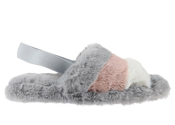Capelli New York Ladies Faux Fur Slide Slipper
