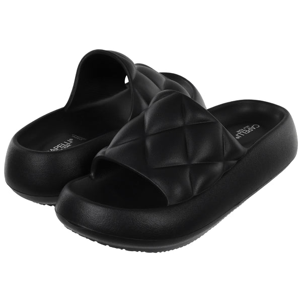 Capelli New York Ladies Injected EVA Quilted Slide