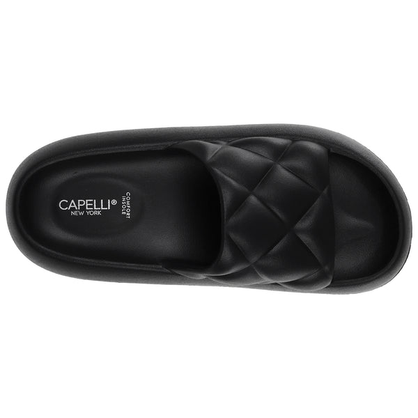 Capelli New York Ladies Injected EVA Quilted Slide