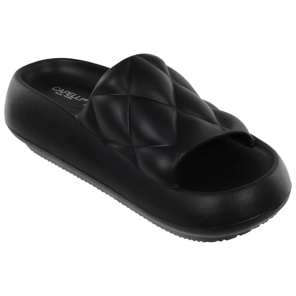 capelli new york Ladies Injected EVA Quilted Slide