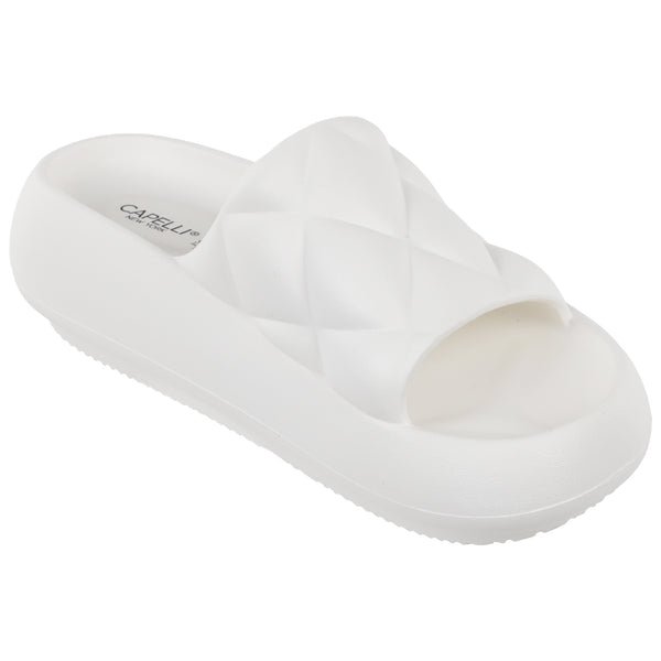 capelli new york Ladies Injected EVA Quilted Slide