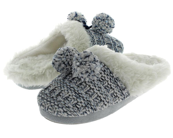 Capelli New York Ladies Knit Scuff Slip-On Slipper