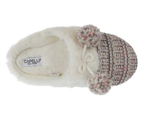 Capelli New York Ladies Knit Scuff Slip-On Slipper