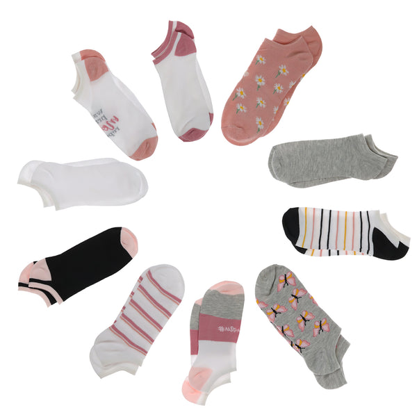 Capelli New York Mom 10 Pack No Show Socks