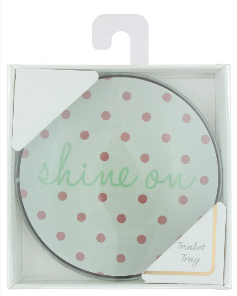 Capelli New York "Shine On" Glass Trinket Tray