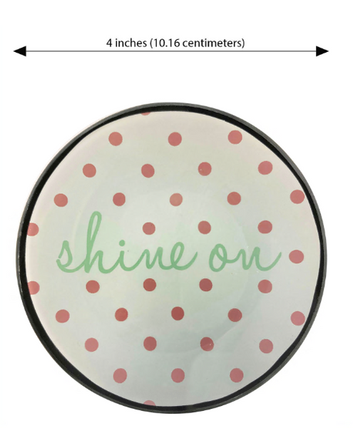 Capelli New York "Shine On" Glass Trinket Tray