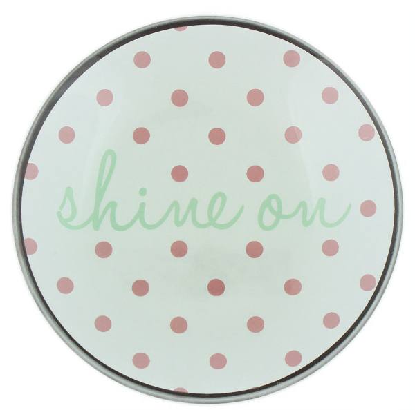 capelli new york "Shine On" Glass Trinket Tray