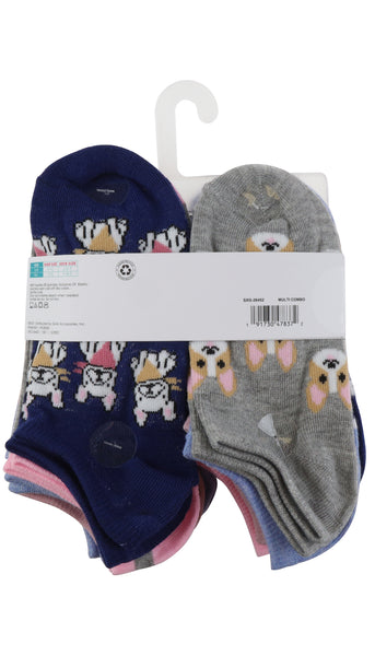 Capelli New York Charlotte Girls Dogs 20pk No Show Socks