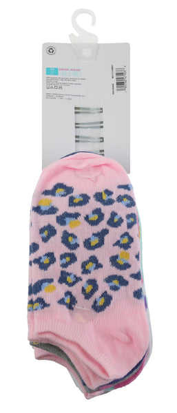 Capelli New York Charlotte Girls Mixed Pattern Recycled 10 Pack No Show Socks With Bonus Snap Clips