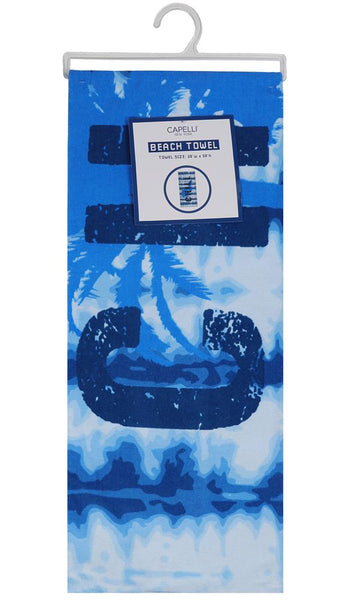 Capelli New York Chill Palm Trees Cotton Velour Beach Towel