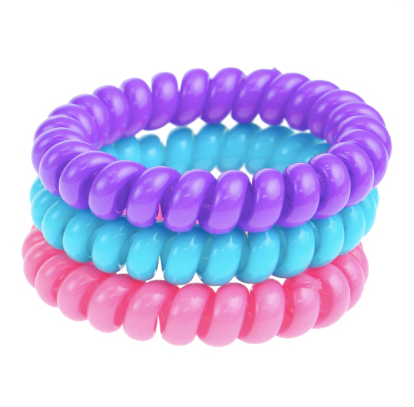 Capelli New York Cool Girly Stickers Printed Jelly Tote With Webbed Handle Hairbrush And Hair Coils