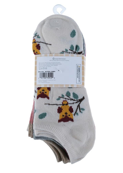 Capelli New York Fall Critters 10 Pack No Show Socks