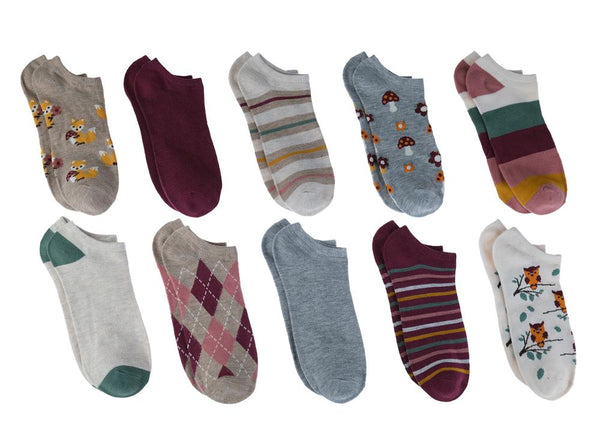 capelli new york Fall Critters 10 Pack No Show Socks