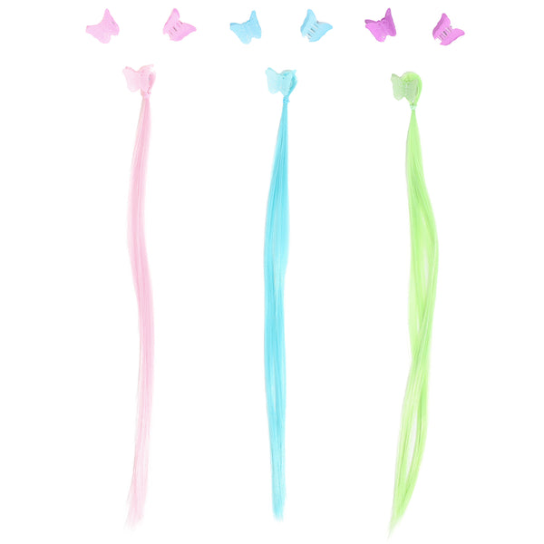 Capelli New York Girls 12 Piece Butterfly Clips With Faux Hair