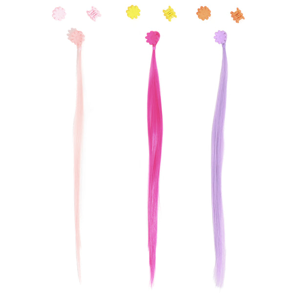 Capelli New York Girls 12pc Flower Clips With Faux Hair