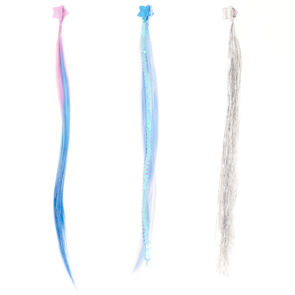 Capelli New York Girls 6pc Star Clips With Faux Hair