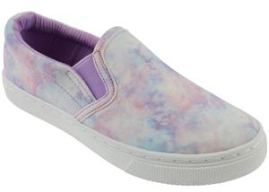 capelli new york Girls Cloud Tie Dye Printed Faux Leather Sneaker