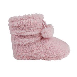 Capelli New York Girls Faux Berber Bootie With Tie Poms Trim