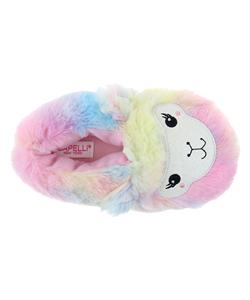 Capelli New York Girls Faux Fur Rainbow Llama Slipper