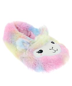 capelli new york Girls Faux Fur Rainbow Llama Slipper