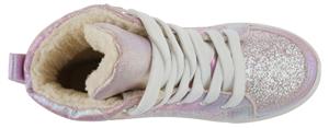 Capelli New York Girls Iridescent Faux Leather Lined High-Top Sneaker