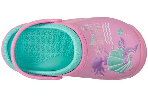 Capelli New York Girls Mermaid Off Duty Printed EVA Two-Tone Clog With Backstrap